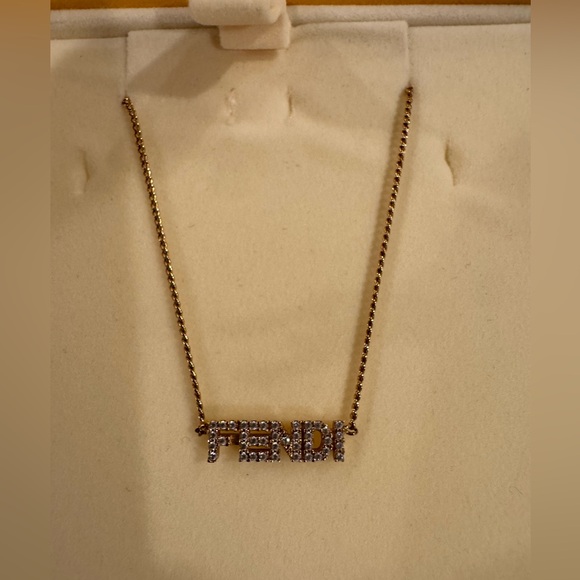 Fendi Jewelry - FENDI Graphy Spellout Necklace